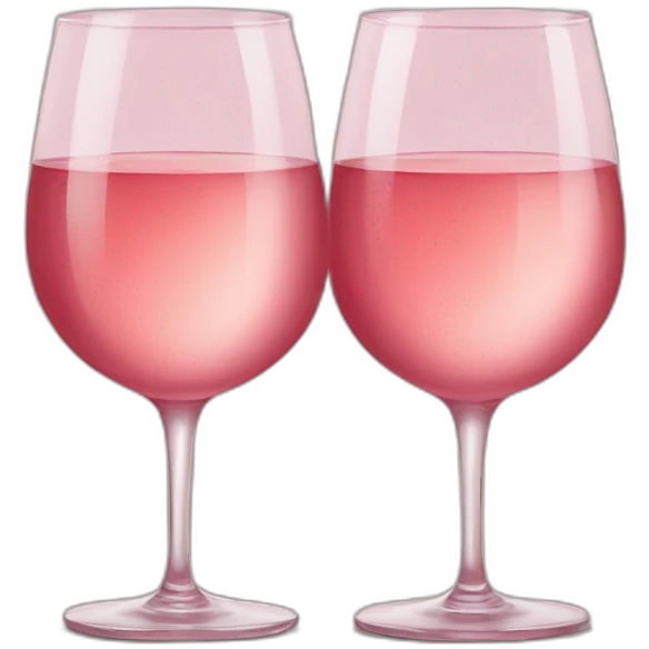 Two glasses of rose wine are clinking emoji