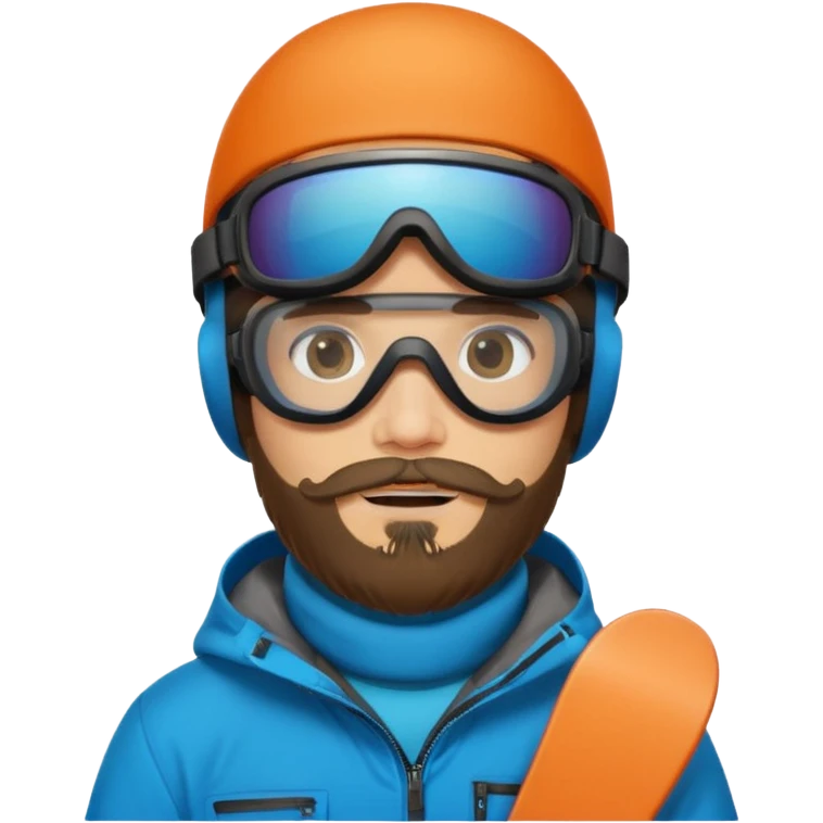 Snowboarder with goggles and beard























 emoji