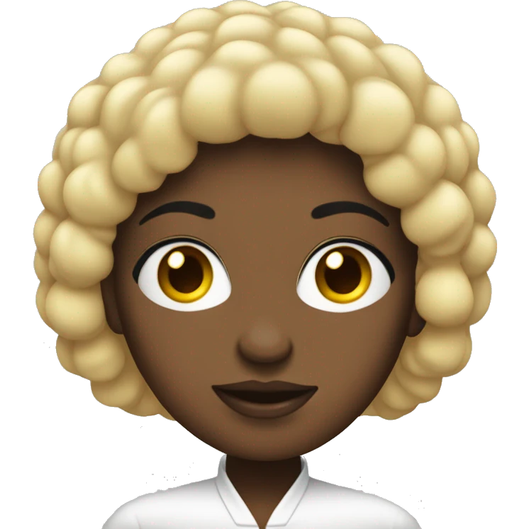 Mujer blanca de pelo negro ojos carmelitas cara redonda  emoji