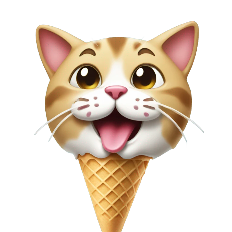 Cat eating ice cream  emoji