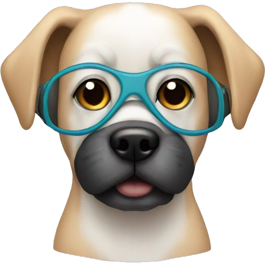 Dog with mask  emoji