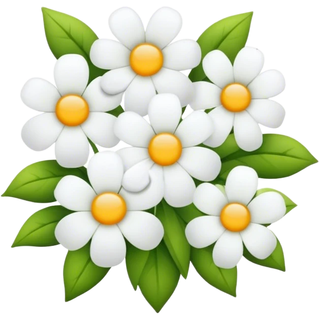 white flowers emoji