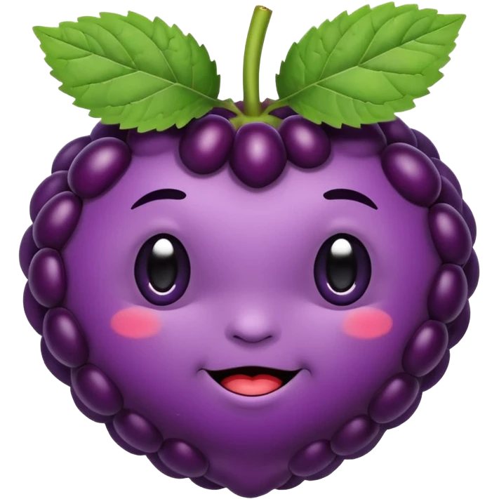 Black berry fruit with butt cheeks shown emoji