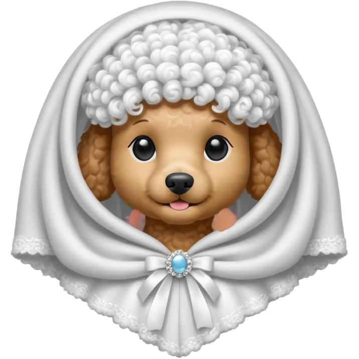 poodle in white veil  emoji
