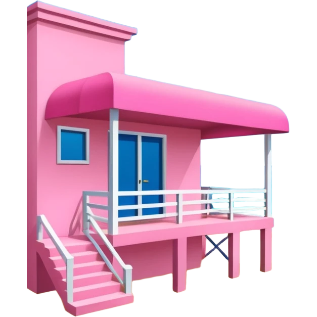 Matisse style pink SPAM art Miami beach landscape emoji