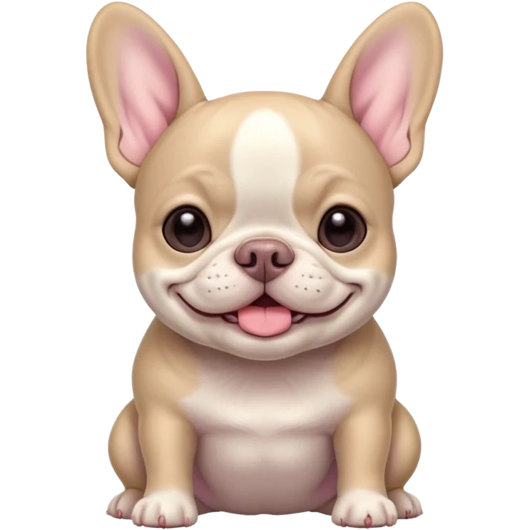 lilac french bulldog smiling emoji