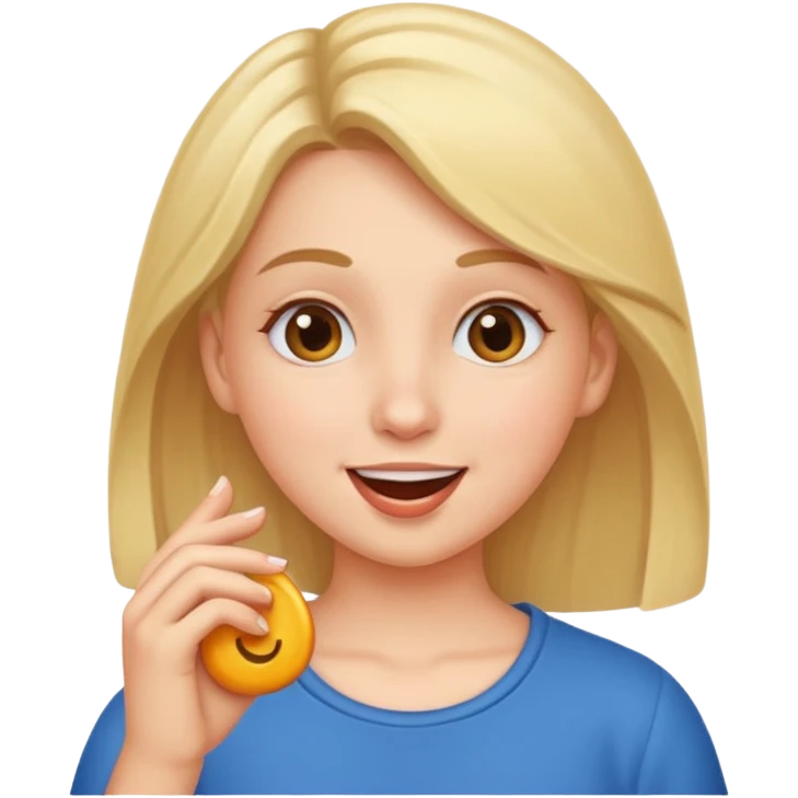 Girl whistling while waiting emoji