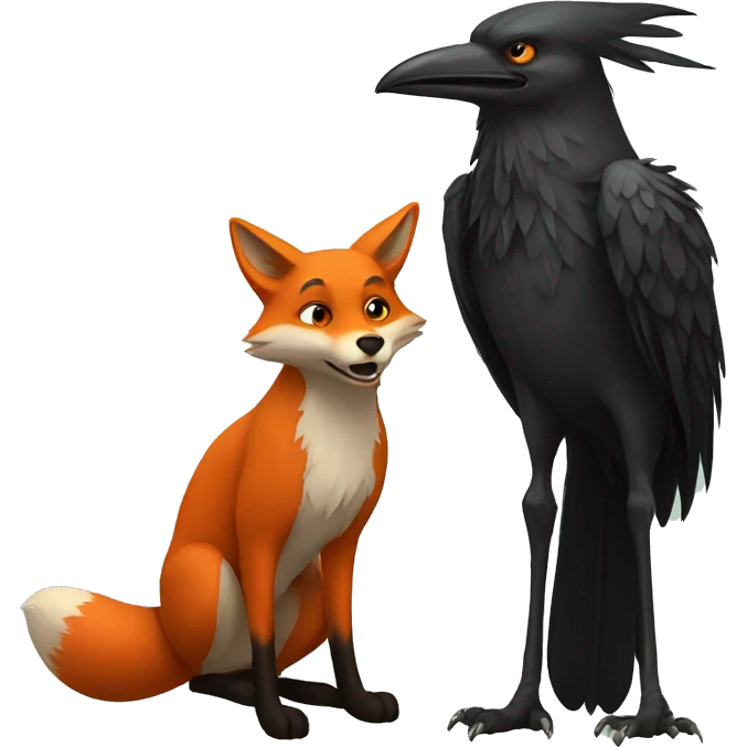 fox and crow emoji