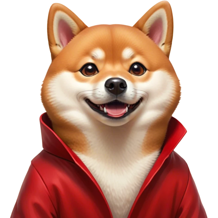 Cinematic Comical Shiba Inu Portrait Emoji, Head tilted dramatically with an exaggeratedly amused or surprised expression, featuring a striking red coat with a creamy underbelly, wide, expressive brown eyes filled with exaggerated disbelief, Simplified yet hilariously expressive features, highly detailed, glowing with a slightly sassy glow, high shine, dramatic yet playful, stylized with an air of cheeky defiance, bright and endearing, soft glowing outline, capturing the essence of a spirited and over-the-top companion, so meme-worthy it feels like it could side-eye its way into internet fame instantly! emoji