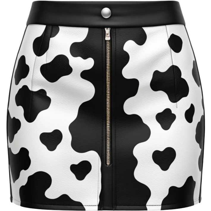 super realistic cow print mini skirt emoji
