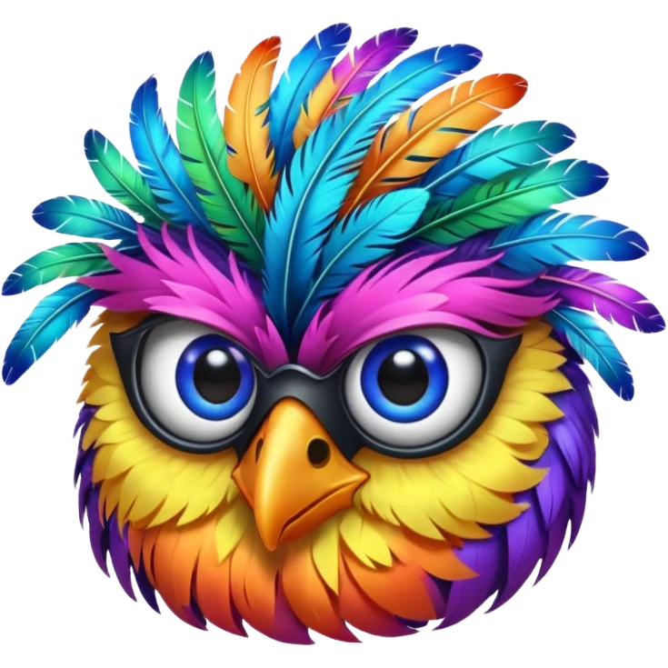 cool bird with style and eyes emoji