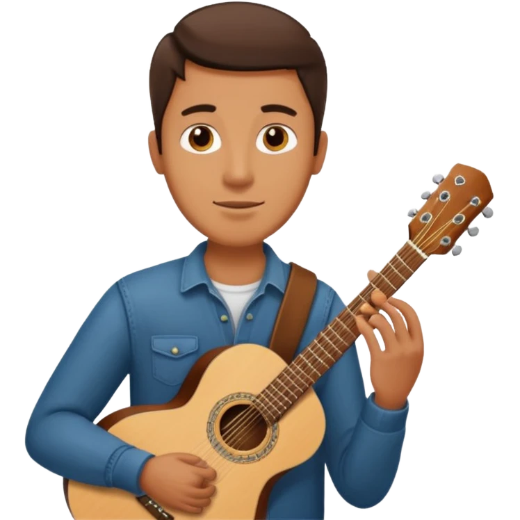 man holding guitar emoji