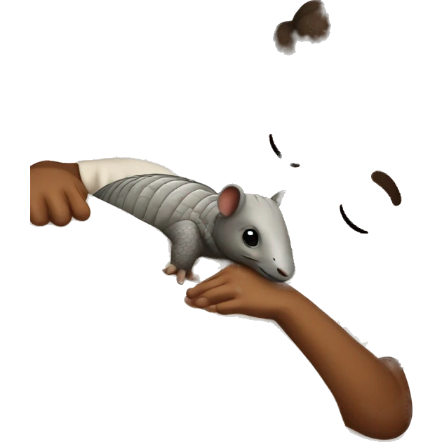 Boy in bed sleeping with armadillo  emoji