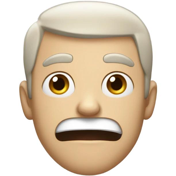 Scared man emoji