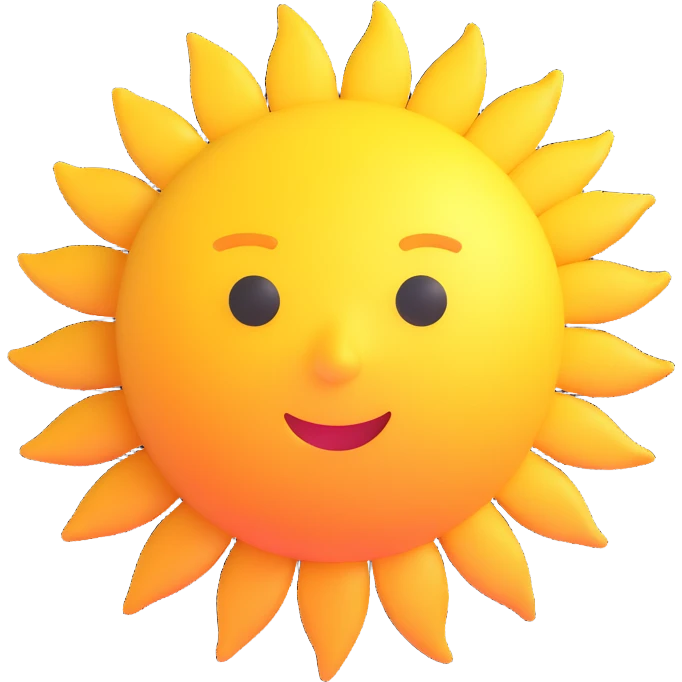 shining sun emoji