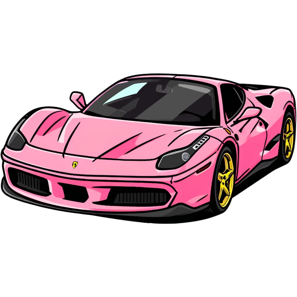 pink gothic Ferrari emoji