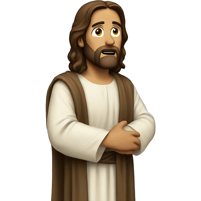 jesus shrugs confused emoji