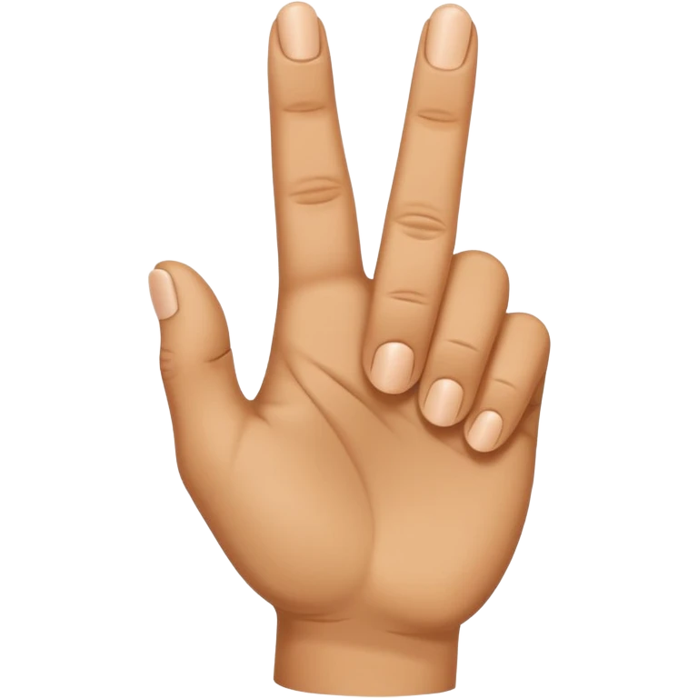 Little finger up and all the others are down with the thumb holding them. emoji