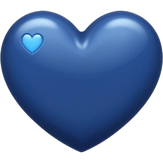 Navy blue heart emoji emoji