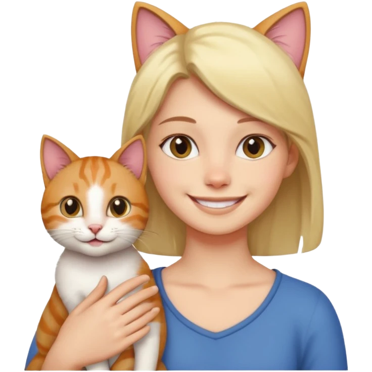 person with cat on their shoulder emoji