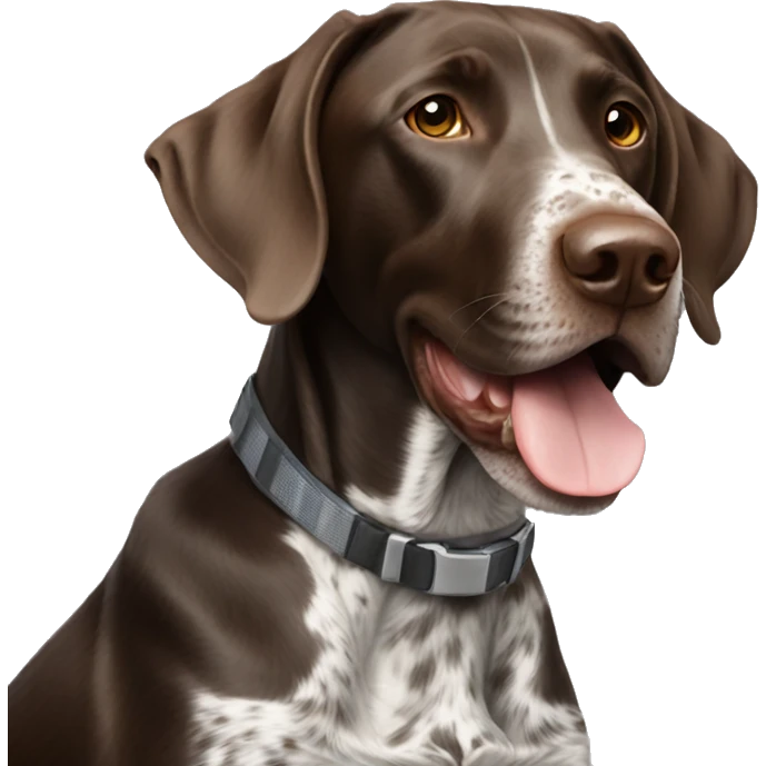 German shorthair celebrating emoji