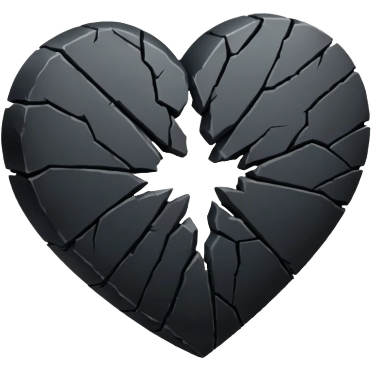 Чёрное разбитое сердце emoji