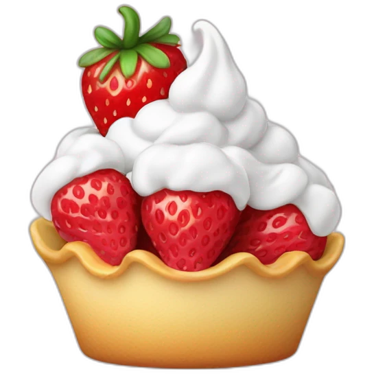 Fraise chantilly emoji