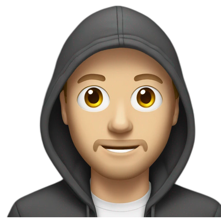 White guy with metallica hoodie emoji