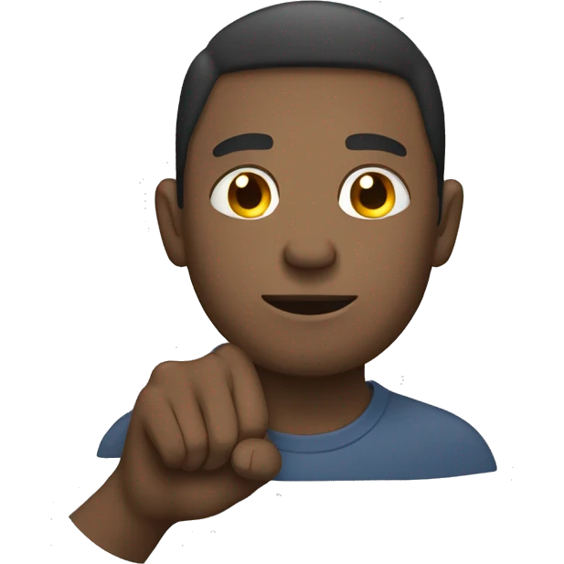 Homme en levant une mains en lair emoji