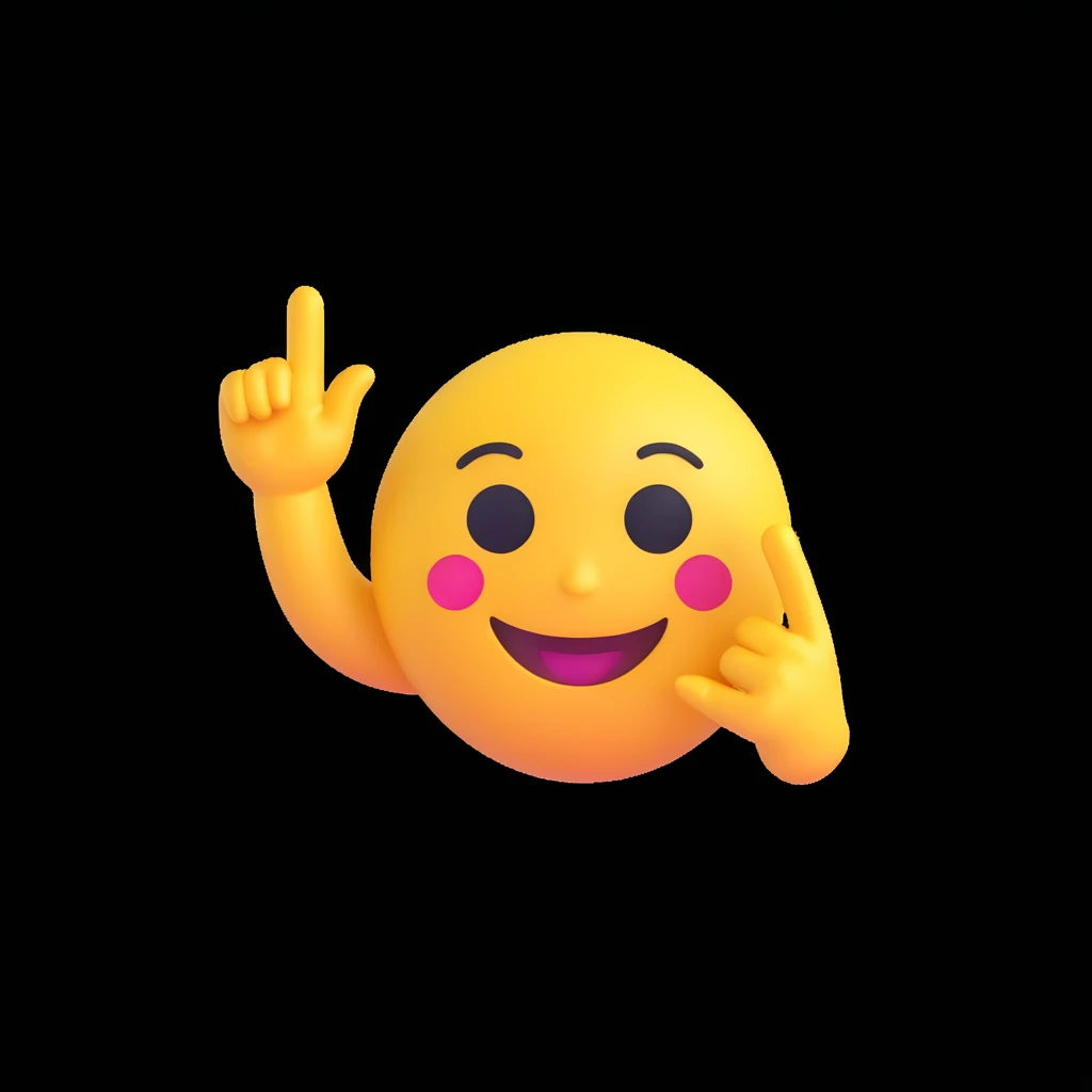 3D emoji style illustration of a smiling emoji face with sparkles and an OK hand gesture, bold elegant text 'Excellent nature & perfection', minimal or gradient background, modern polished feel, confident positive mood emoji
