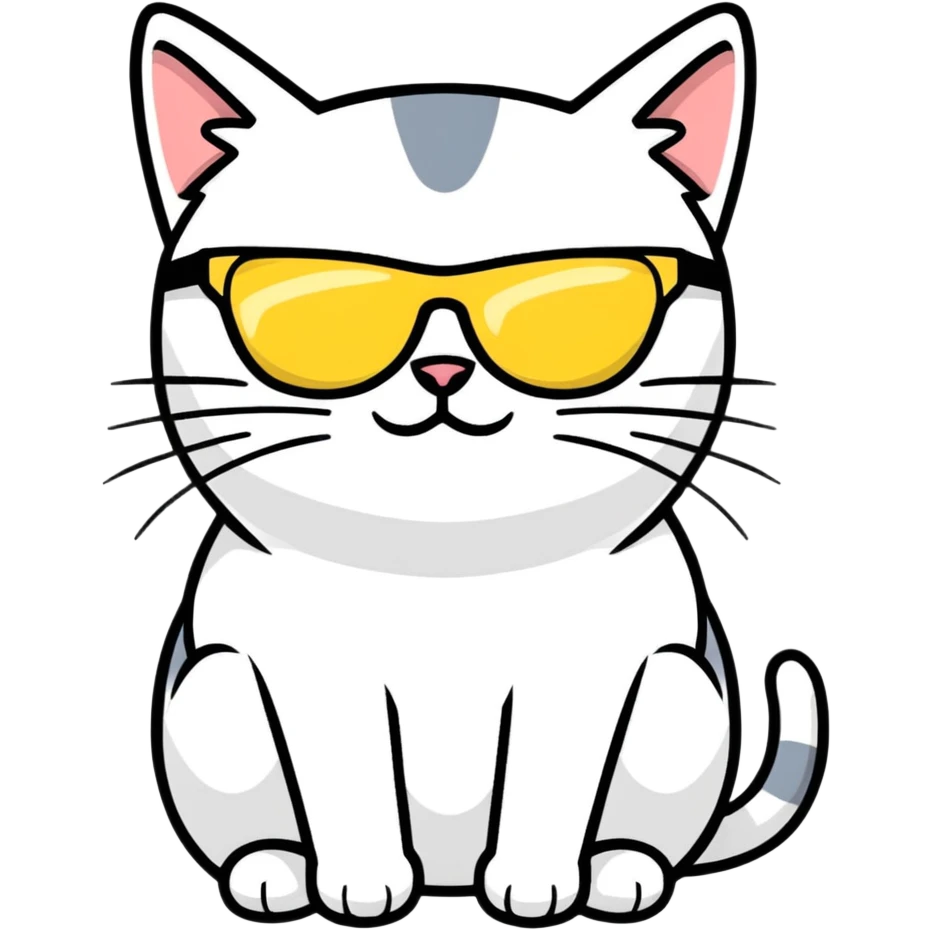 Cat with sunglasses emoji