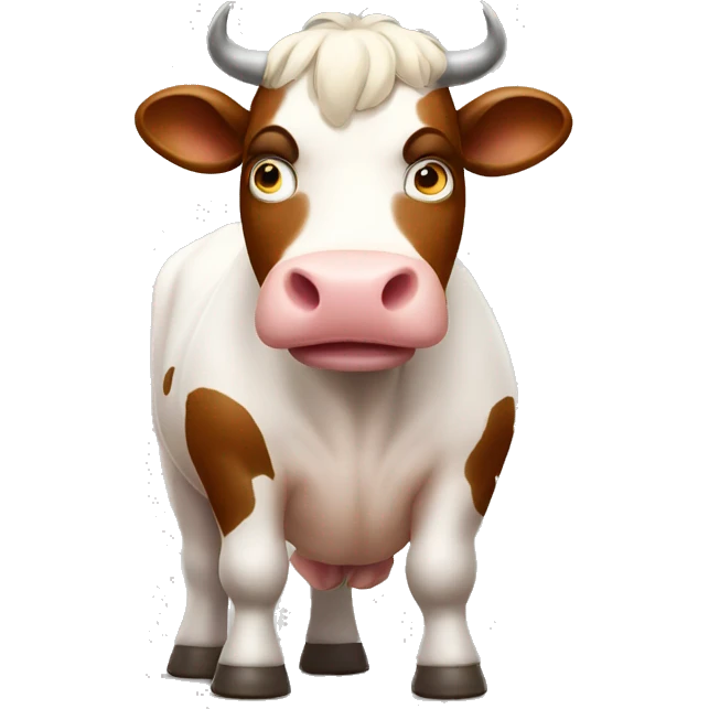Cow with big muscles emoji
