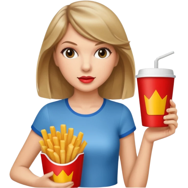 Taylor Swift holding a cup of fries





































 emoji