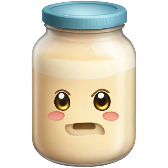 bubbly sourdough starter in jar emoji