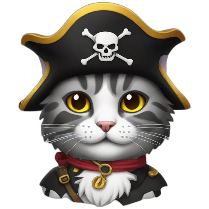 Cat pirate emoji
