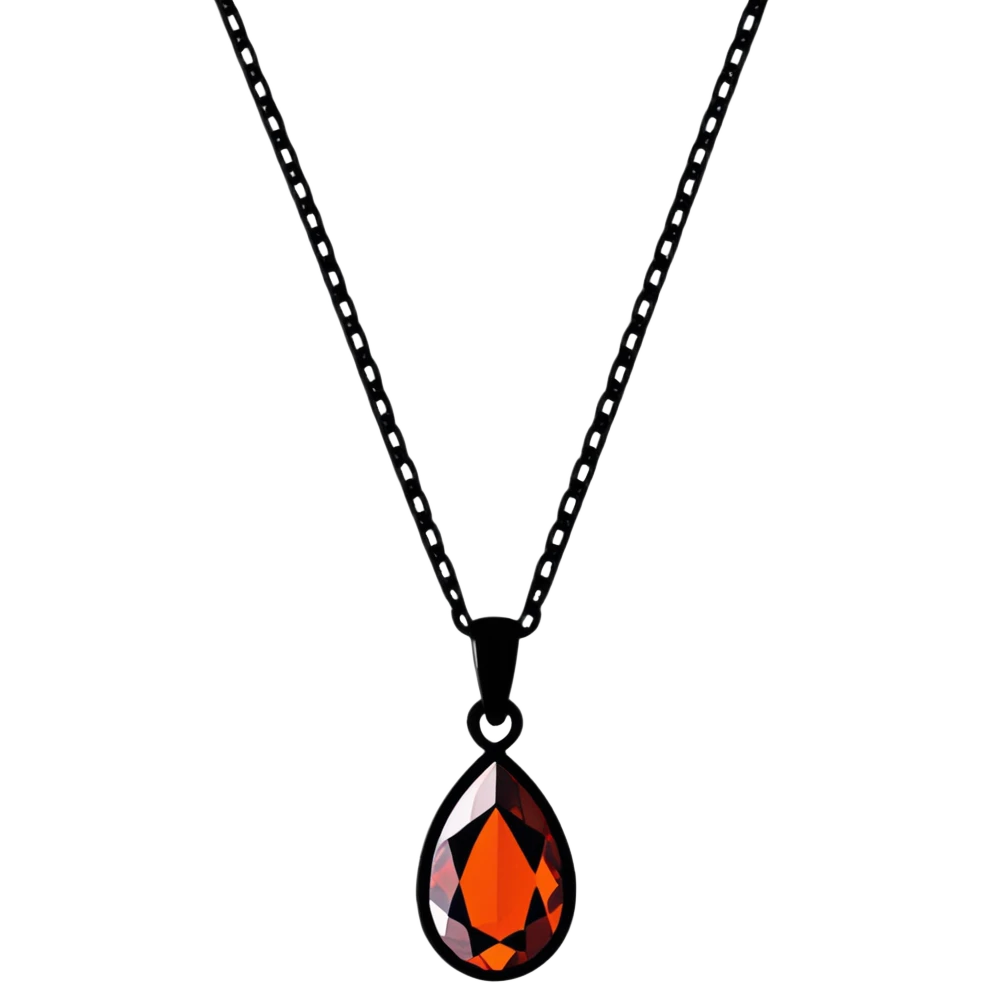 pendant with a gemstone or crystal on a chain emoji