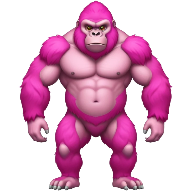 Pink gorilla emoji