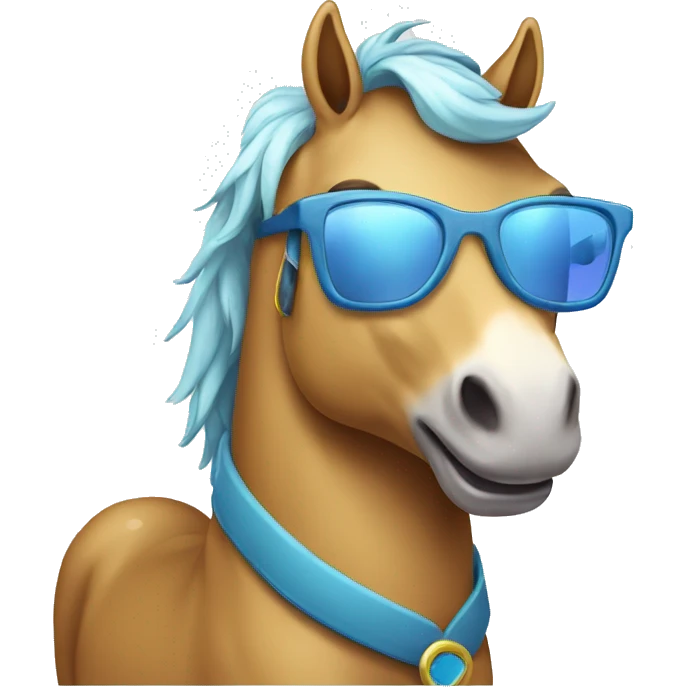 Unicornio con gafas emoji