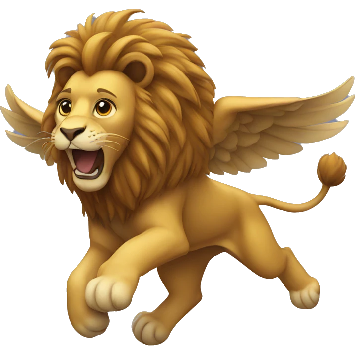   lion flying emoji