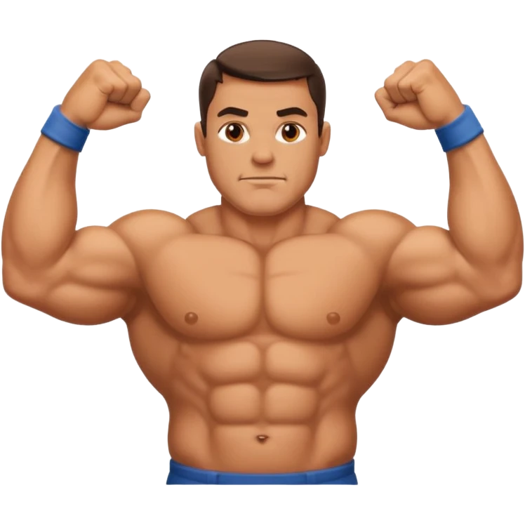 Big man showing biceps emoji