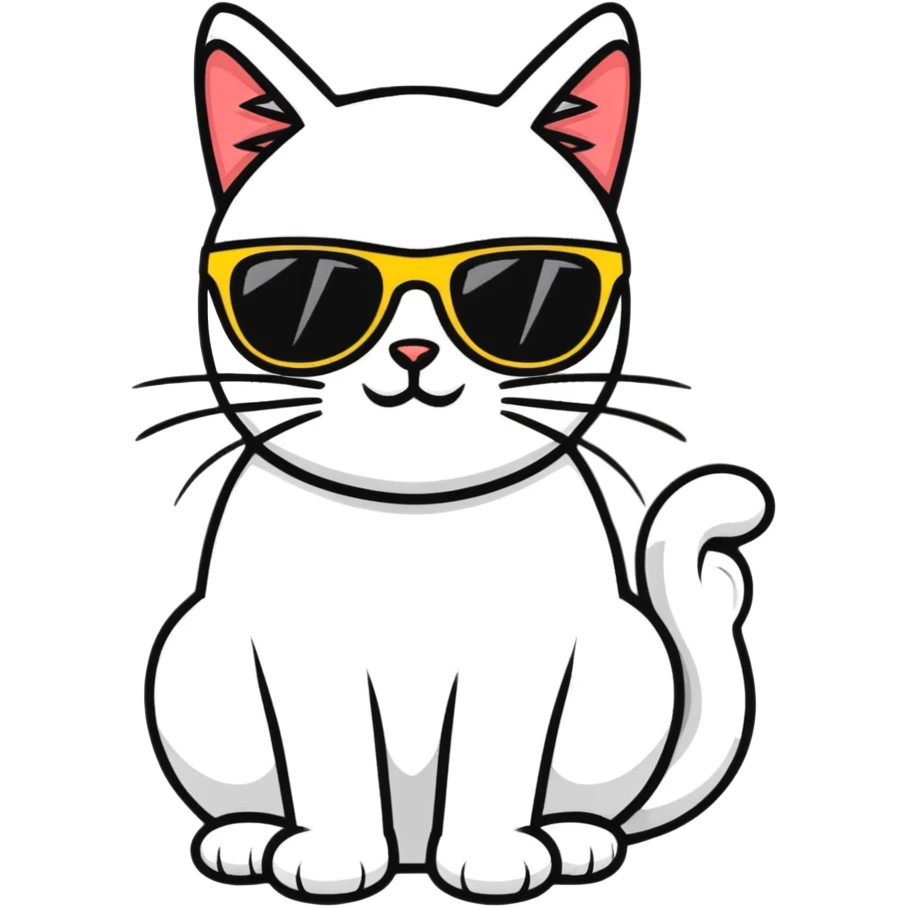 Cat with sunglasses emoji
