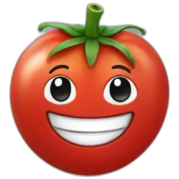 A smiling tomatoe emoji