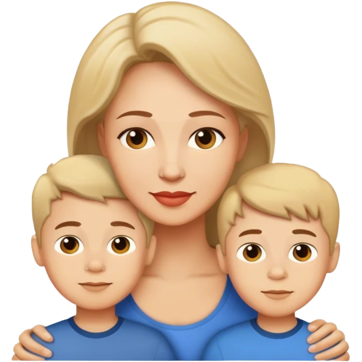 Mom two sons emoji