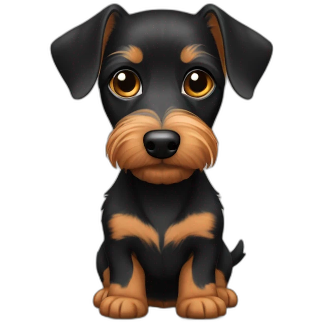 Terrier-wire-hair-dachshund-black-tan emoji