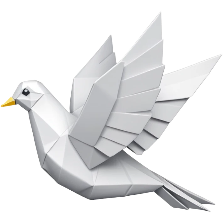 Dove origami emoji