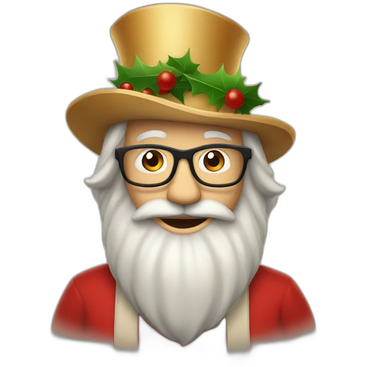 Père Noël sur Lion emoji