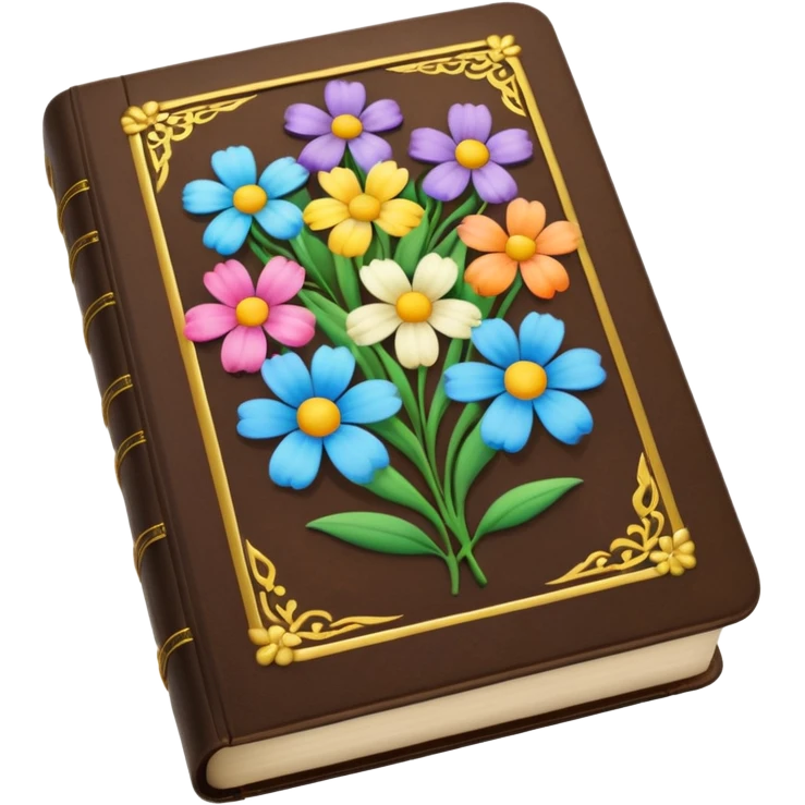  singular Bible with spring flowers around it emoji