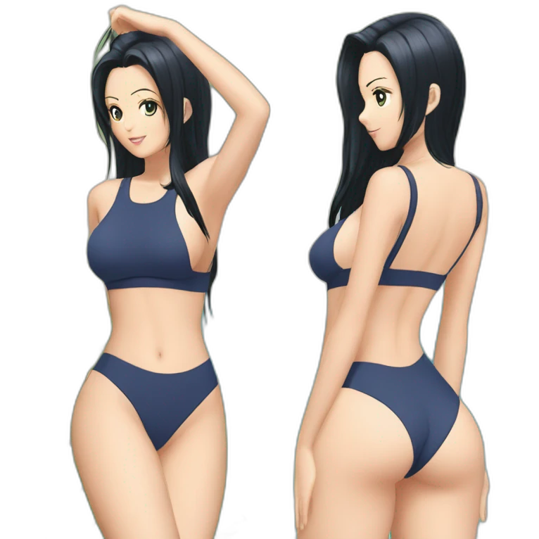 nico robin full body pawg swimsuit back shot emoji