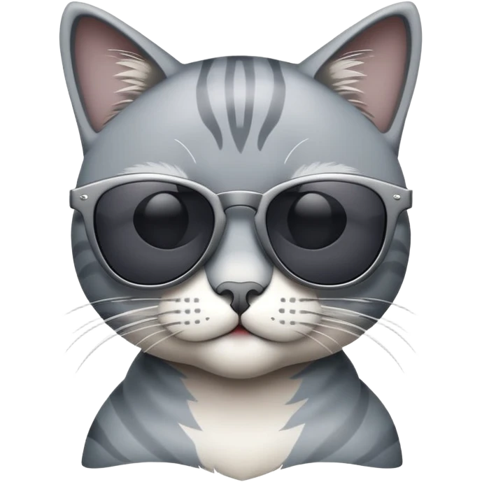 cool cat wearing stylish sunglasses emoji