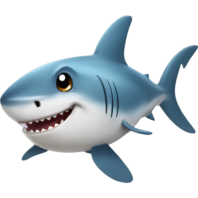 cute shark with a bow emoji